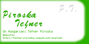 piroska tefner business card
